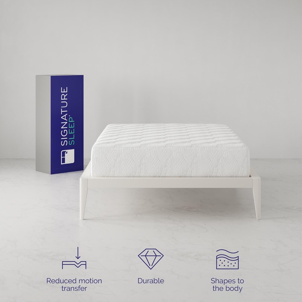 Signature Sleep Inspire 12 Inch Medium Firm High Density  Responsive Memory Foam Mattress