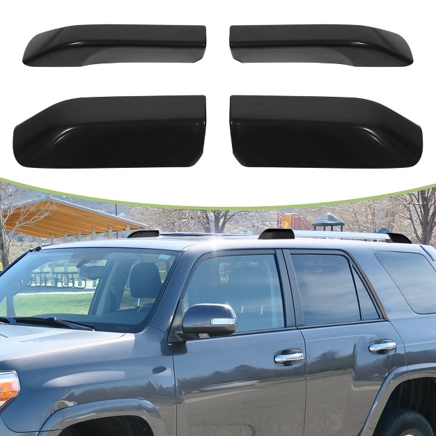 Unique Bargains Roof Rack Rail Cover End Leg Cover Shell Cap For Toyota 4runner 2010 2019 Black 4pcs