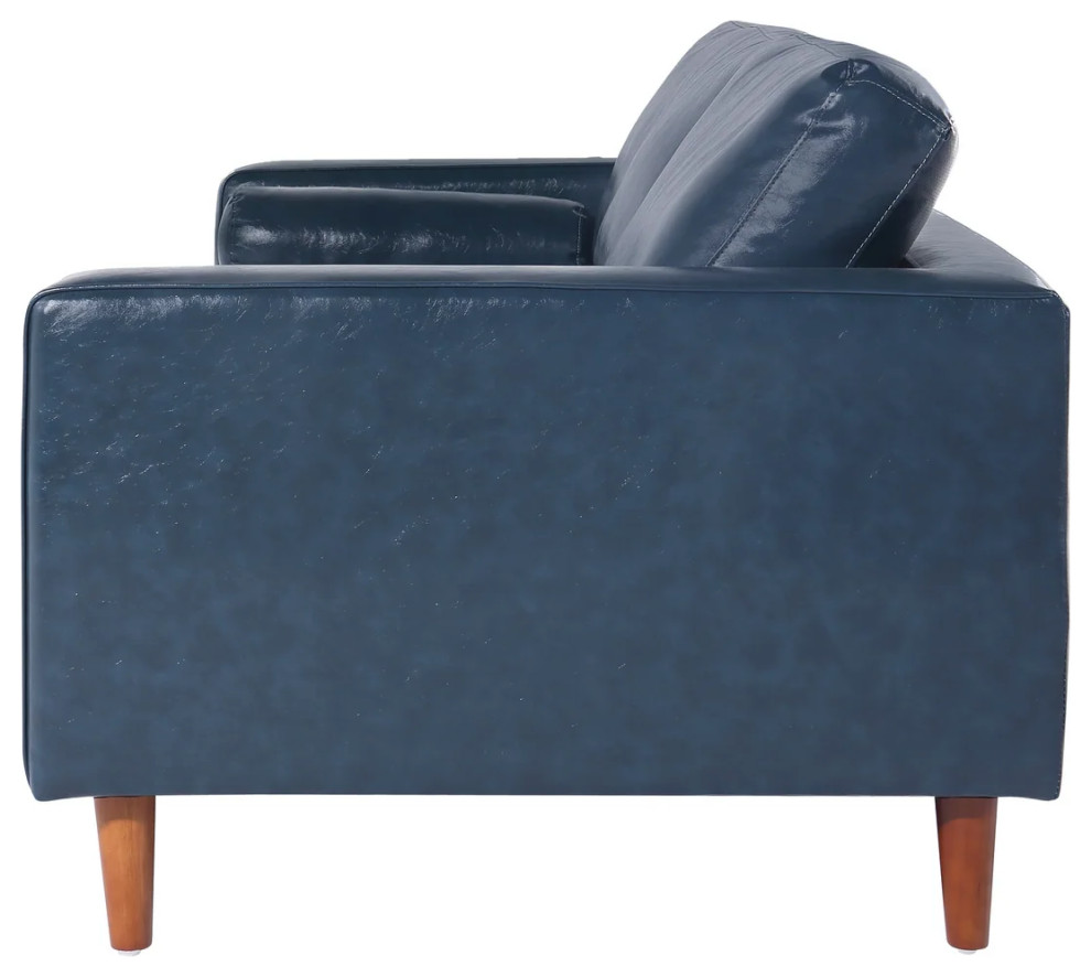 Cosmic Modern Contemporary Leather Armchair   Midcentury   Sofas   by Crafters and Weavers  Houzz