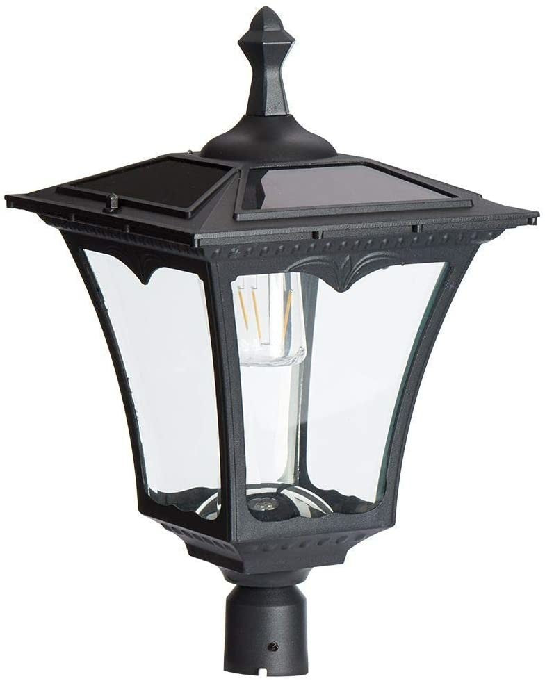 Northern International Inc GL23716BK Street Lamp Solar Light