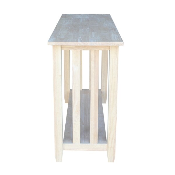 The Gray Barn Moonshine Unfinished Mission Console Table