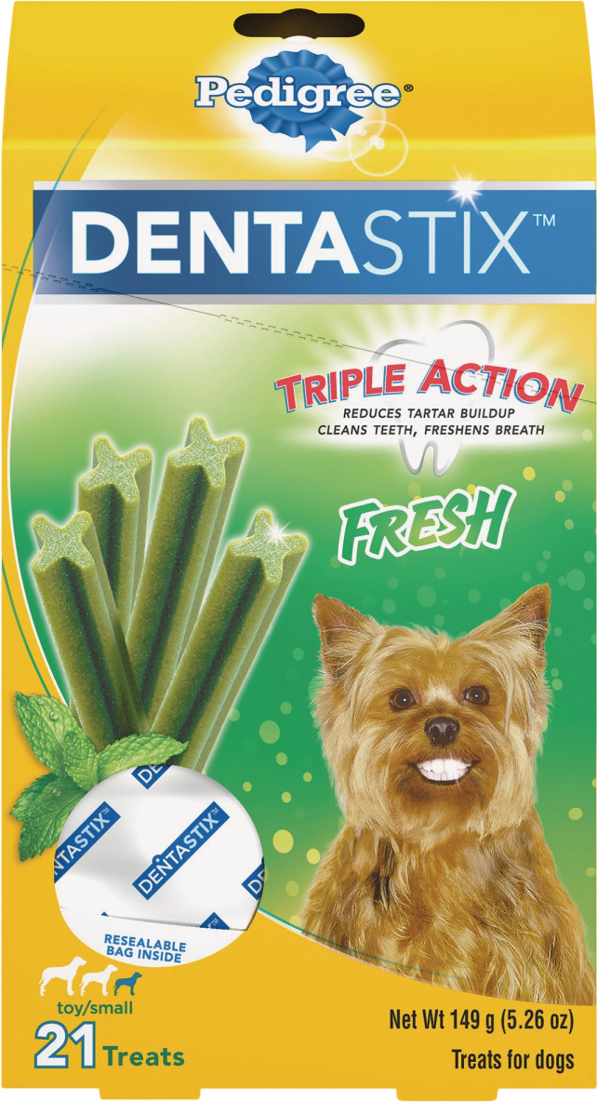 Pedigree Dentastix Fresh Dental Dog Treat 21-Pack