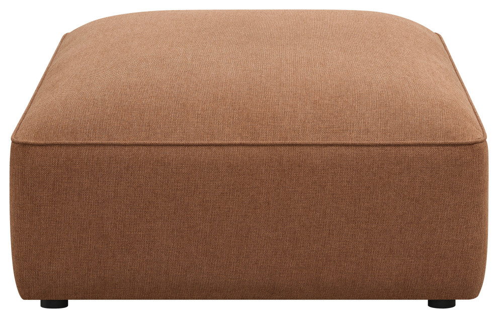 Jennifer Upholstered Ottoman Terracotta   Modern   Footstools And Ottomans   by Modon  Houzz