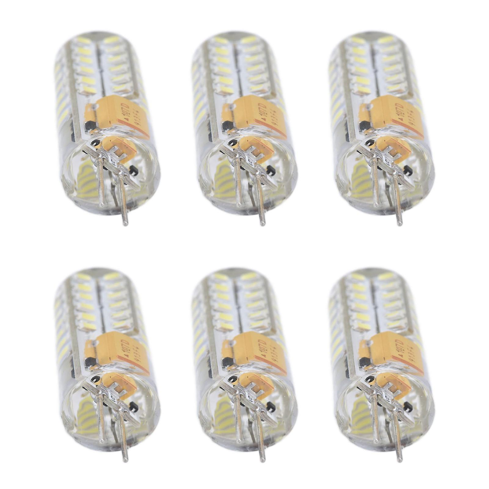 6Pcs LED Bulb Easy Install Light Transmission Uniform Light Output Color Bulb for Party Home 12VPure White