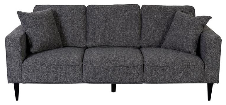 Hawthorne Collections Keaton Upholstered Sofa   Gray   Midcentury   Sofas   by Homesquare  Houzz