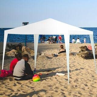 10 ft. x 10 ft. White Outdoor Side Walls Canopy Tent WF-OP3592