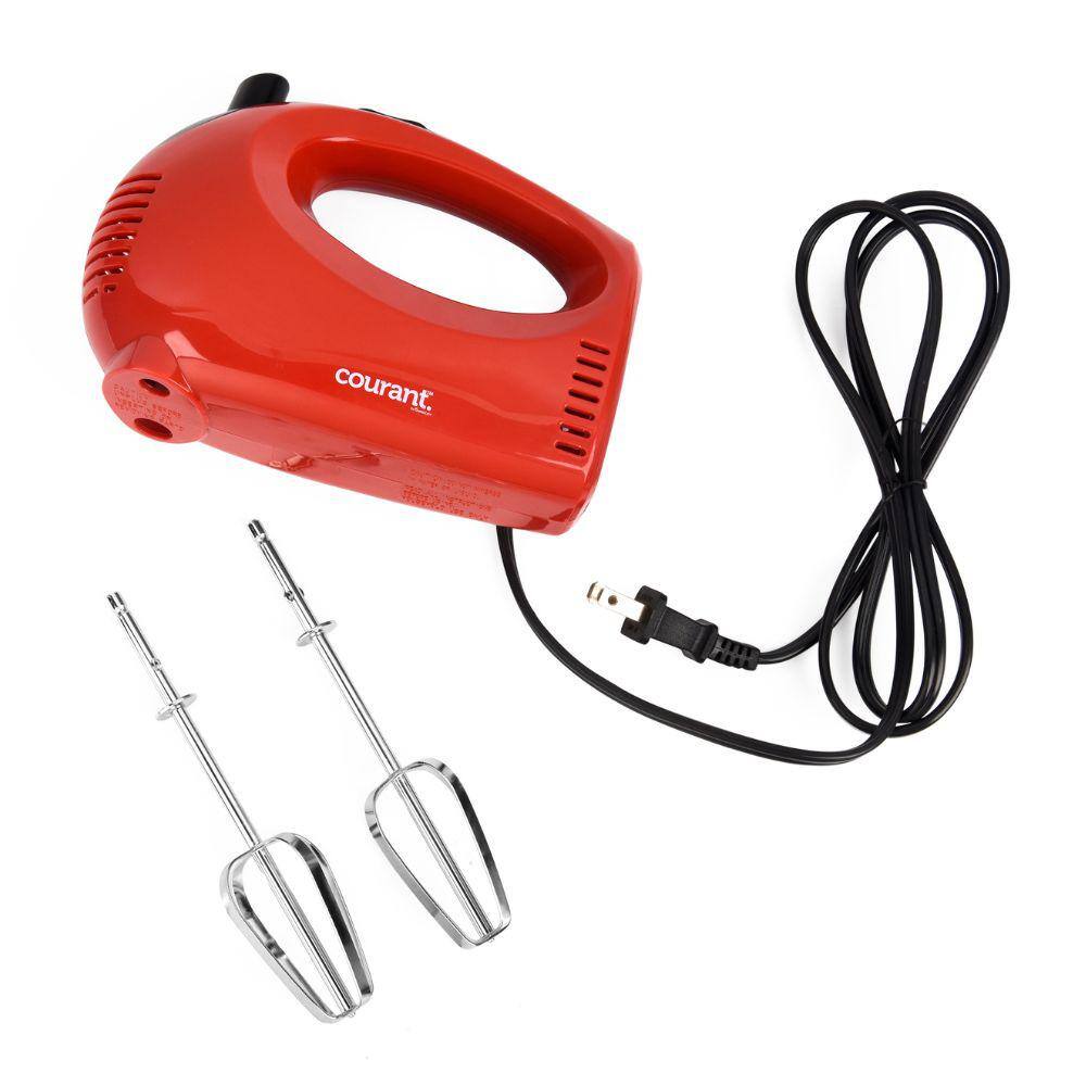 Courant 5-Speed Red Hand Mixer with 2-Sturdy Chrome Beaters MCHM1550R974