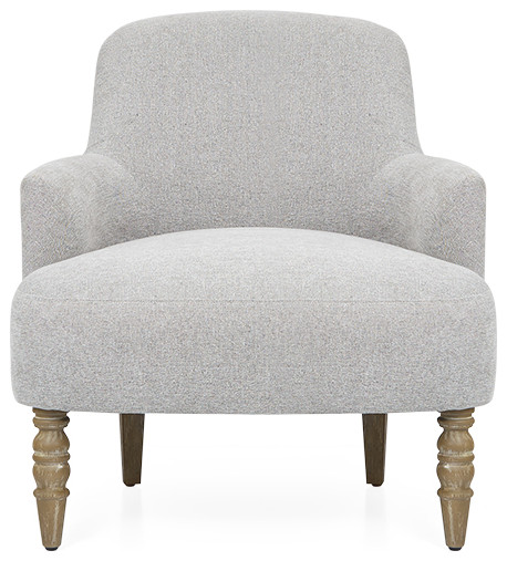 Martha Stewart Jada Transitional Flared Arm Upholstered Accent Chair  Grey   French Country   Armchairs And Accent Chairs   by Olliix  Houzz