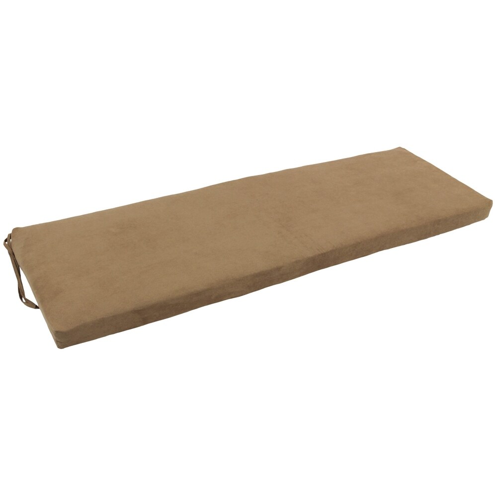 Microsuede Indoor Bench Cushion (57   60   or 63 inches wide)