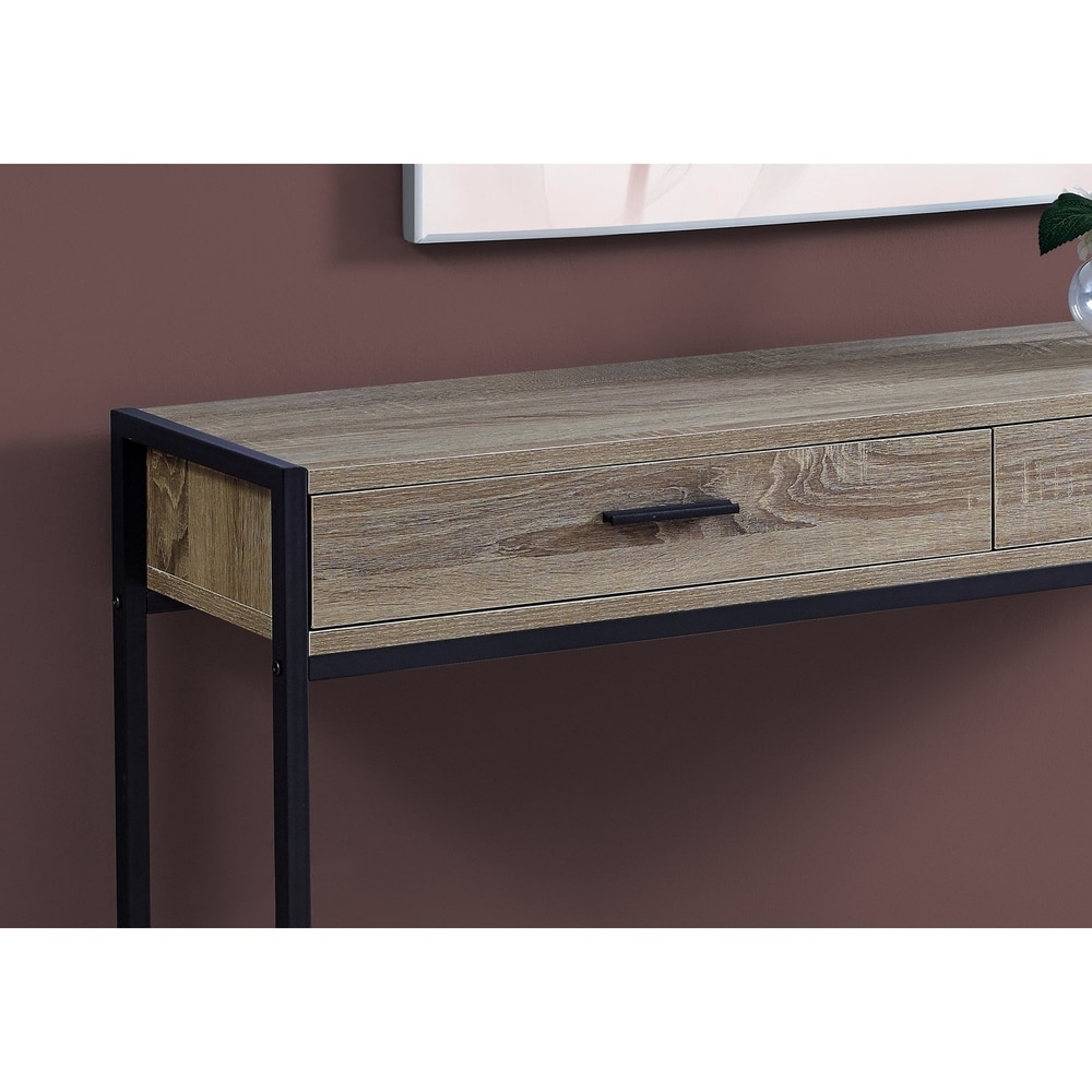 Accent Table  Console  Entryway  Narrow  Sofa  Storage Drawer  Living Room  Bedroom  Metal  Laminate  Contemporary