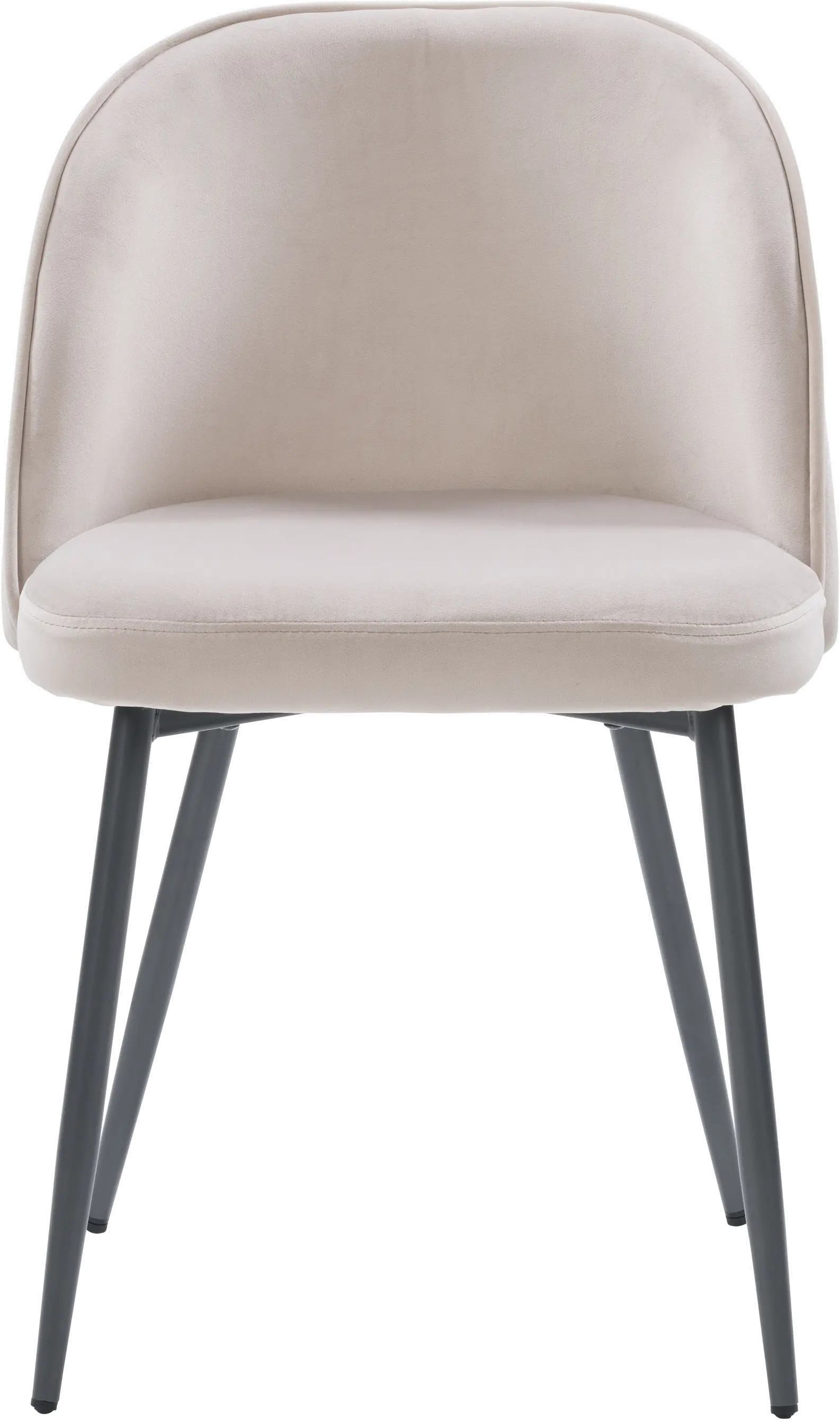 Ayla Beige Velvet Upholstered Side Chair