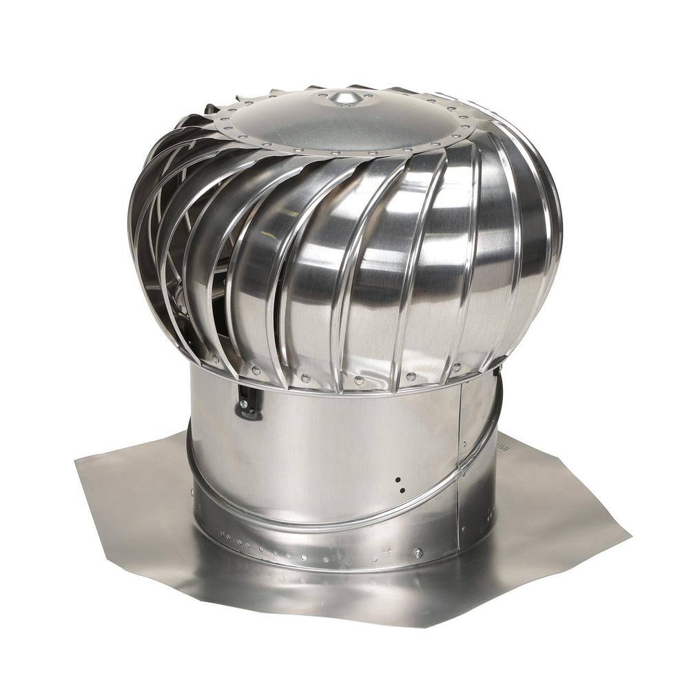 Air Vent 14 in. Mill Aluminum Internally Braced Wind Roof Turbine TIB14SML