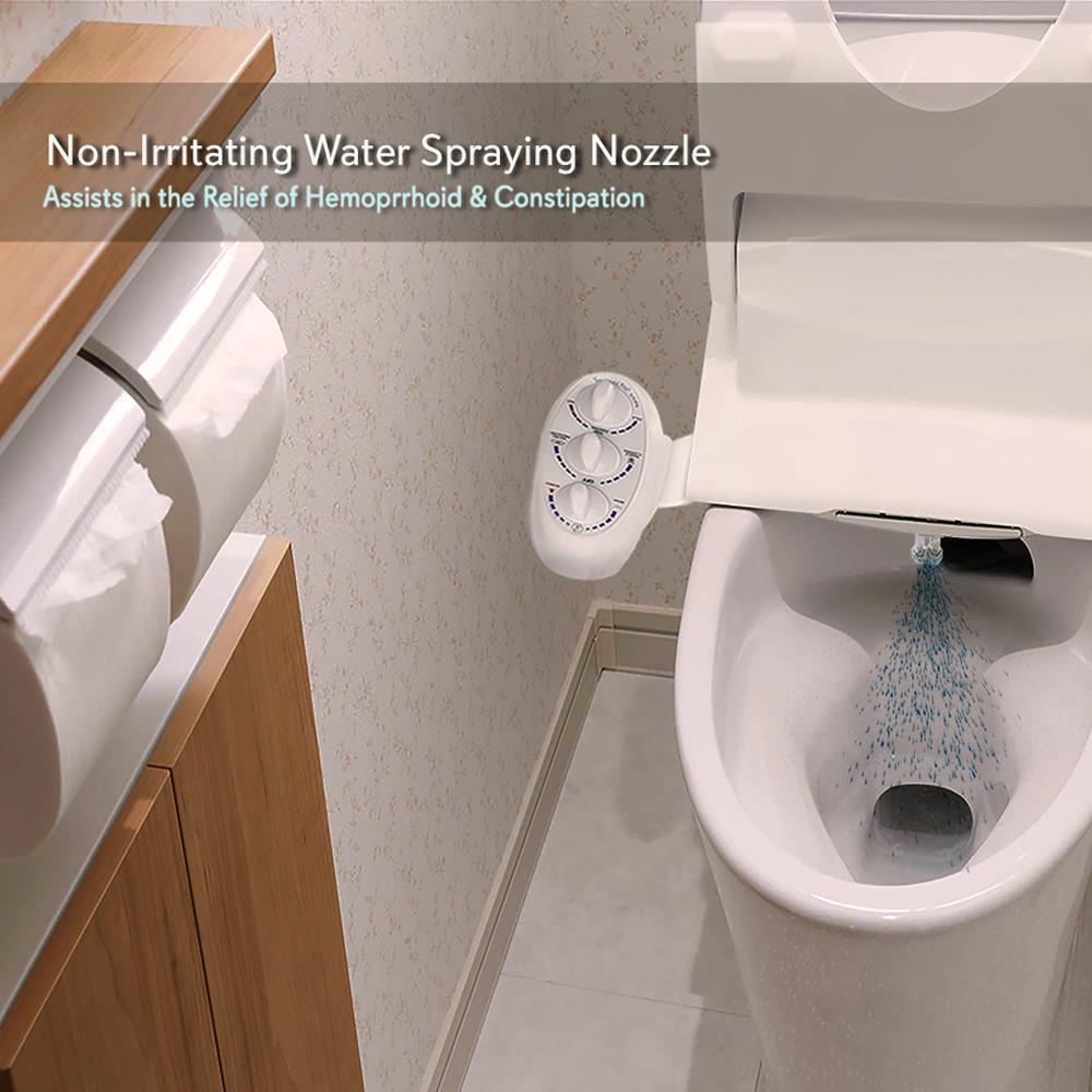 SereneLife SLTLSP14  Bathroom Bidet Attachment  Hot/Cold Water Toilet Seat Bidet Sprayer