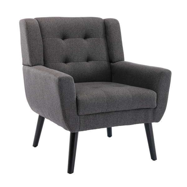 Modern Soft Linen Material Ergonomics Accent Chair Living Room Chair Bedroom Chair Home Chair