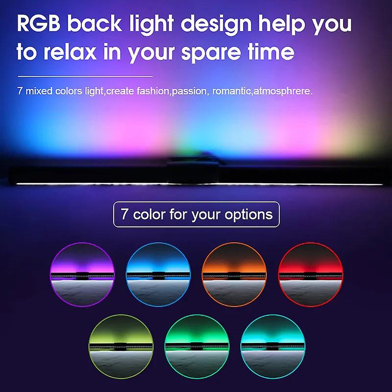 Rgb Backlight Led Monitor Light Bar Touch Control Desk Lamps Computer Screen Lights Monitor Lamp For Home Office Study Pc Gamer