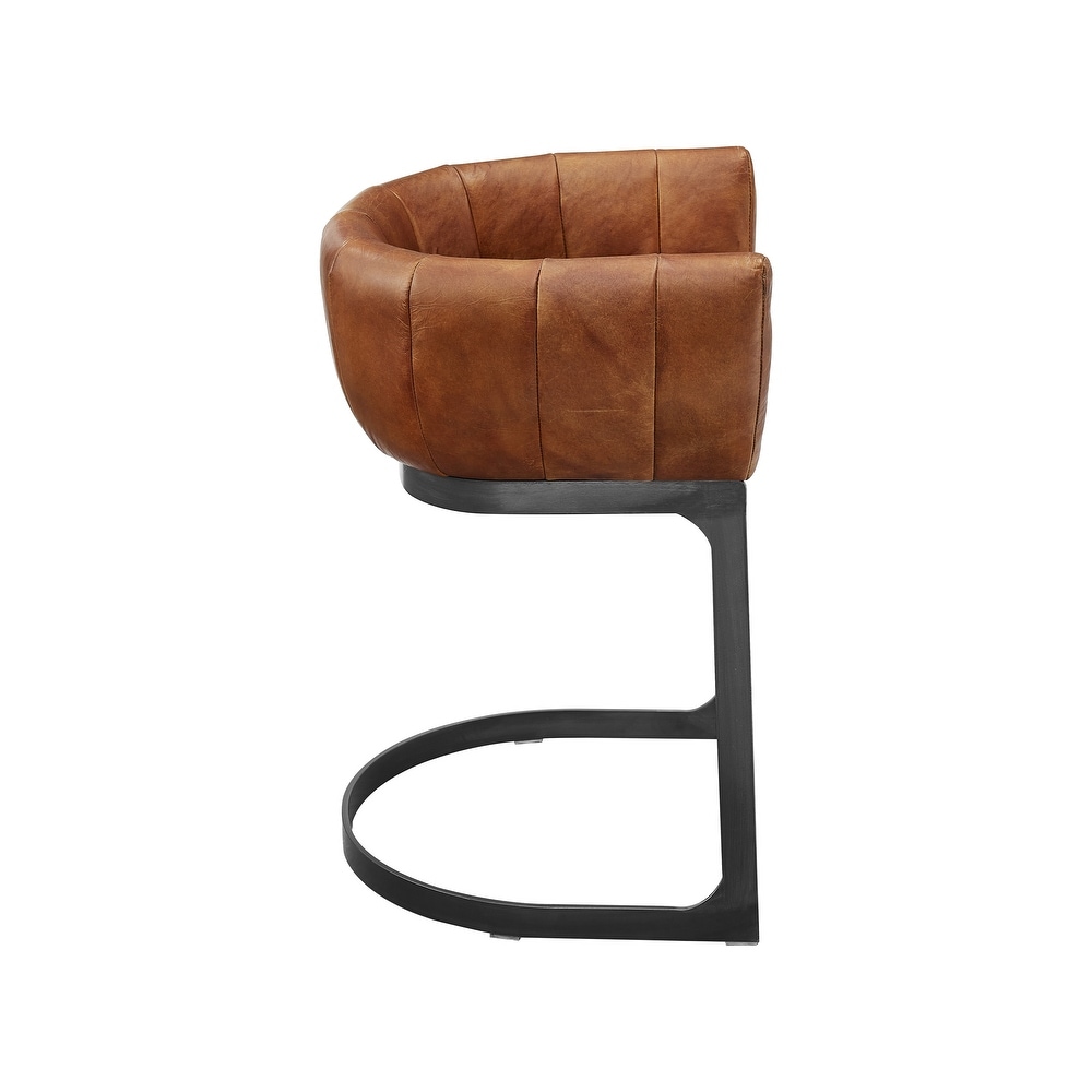 Art Leon Genuine Leather Barstool Counter Stool