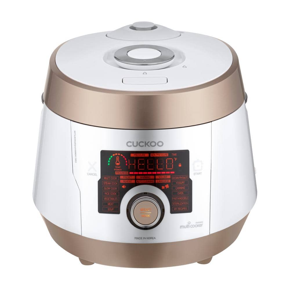 Cuckoo 5 Qt. White/Gold Electric Multi Pressure Cooker with dial CMC-ASB501S