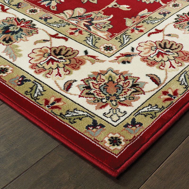 StyleHaven Keswick Fleur Rouge Framed Floral Rug