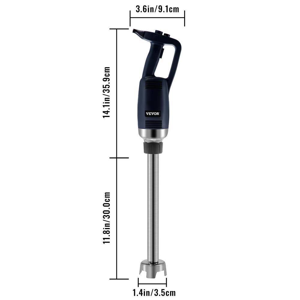 VEVOR Commercial Immersion Blender 500 Watt Blue Power Hand Held Mixer with 11.8 in. Removable Shaft Electric Stick Blender SCJBQ500W30CMAU1FV1