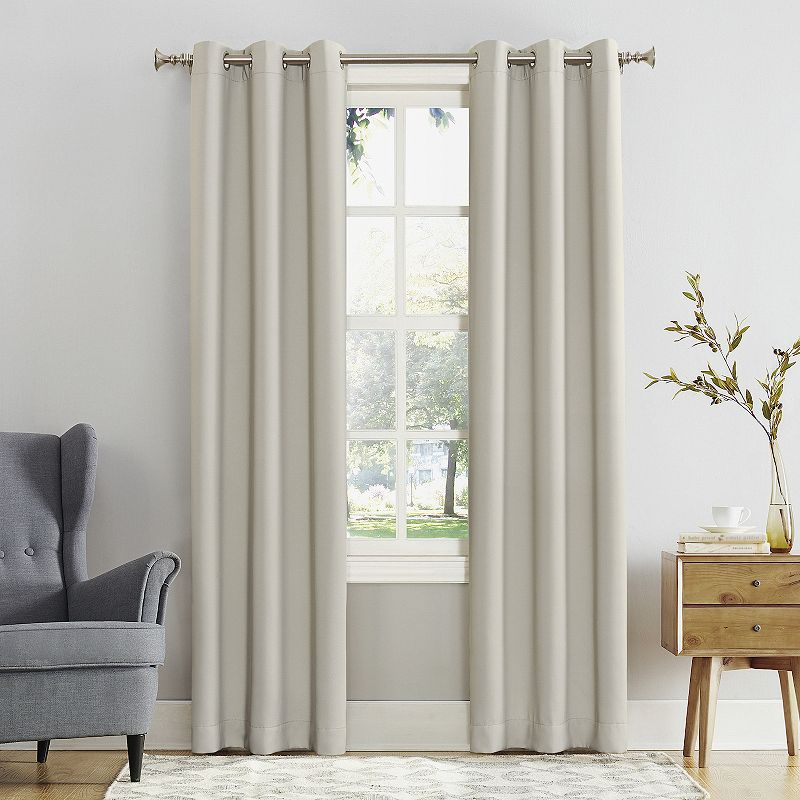 Sun Zero Mercer Blackout Solid Grommet Single Curtain Panel