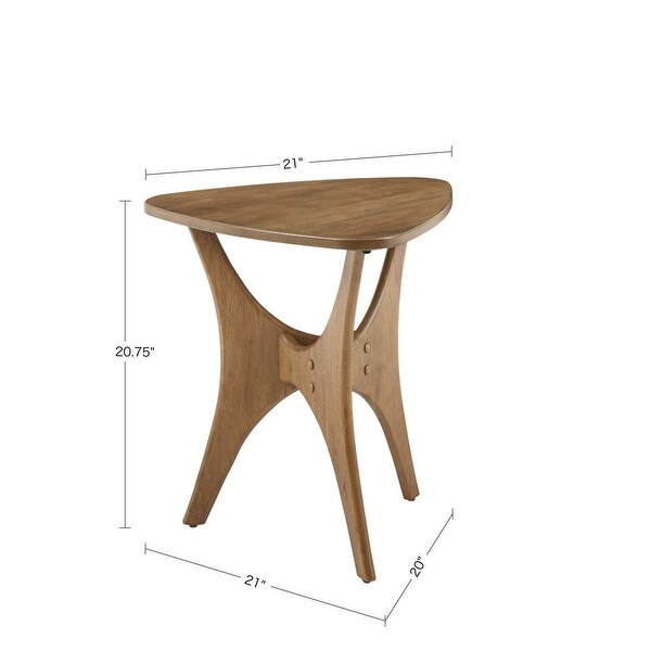 Blaze Triangle Wood End Table