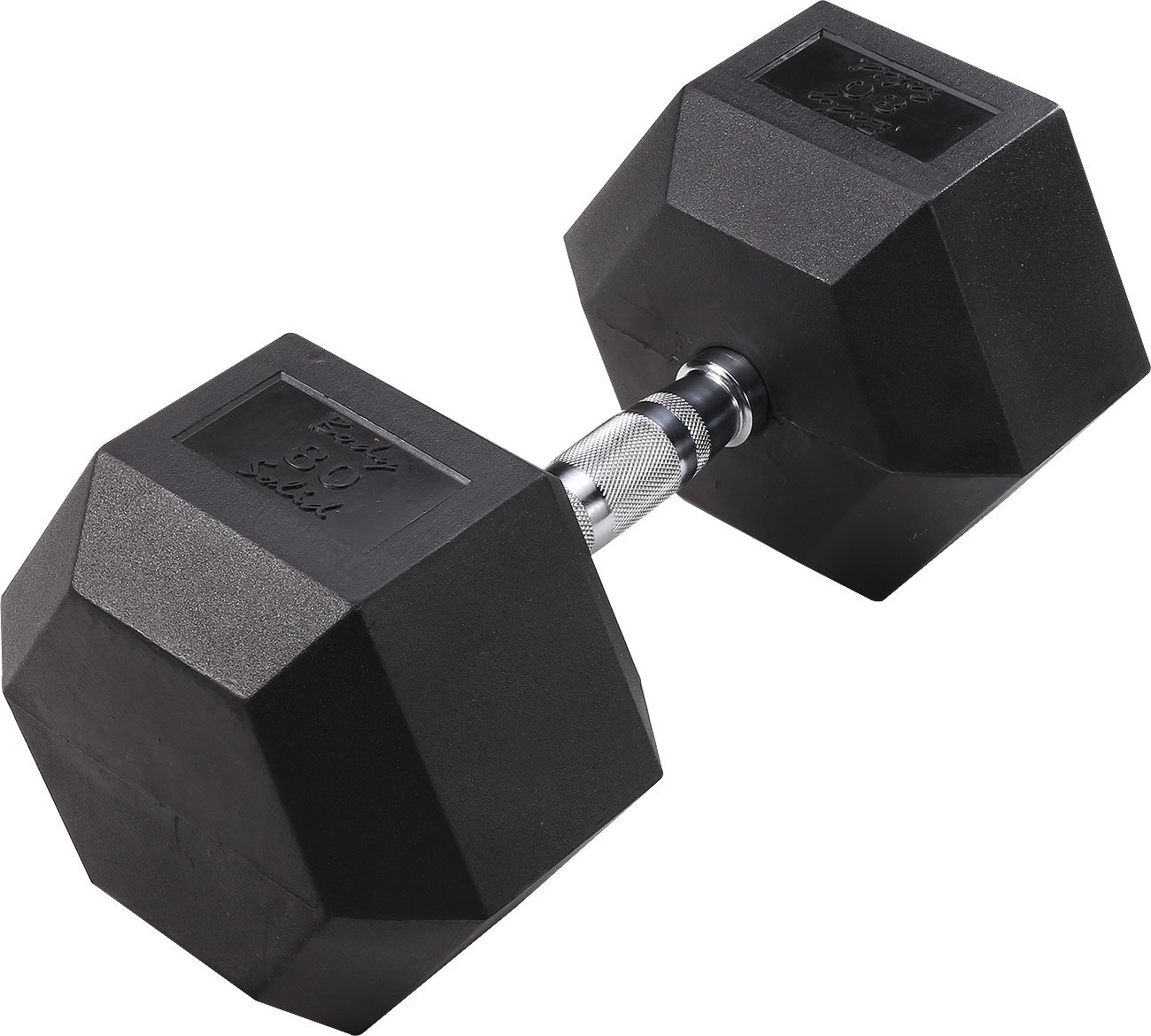 Body-Solid 80 lb Rubber Hex Dumbbell (Each)