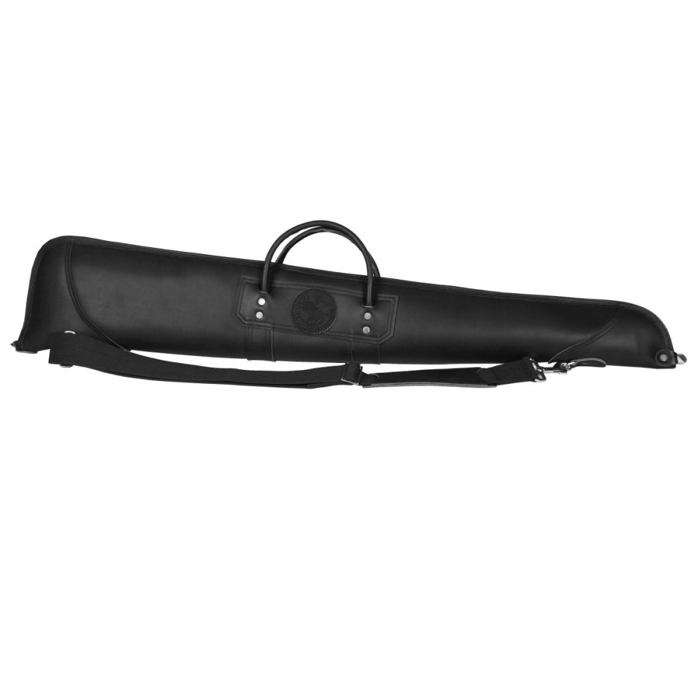 43 In. L Black Smooth Leather Shotgun Case Without Scope ;