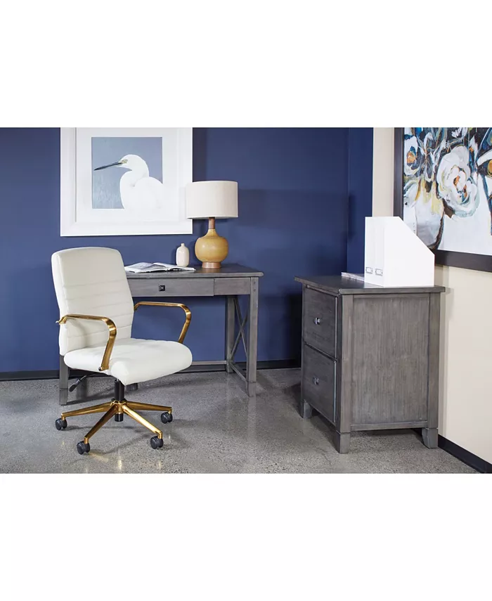 Office Star Mid-back Faux Leather Chair with Arms and Base