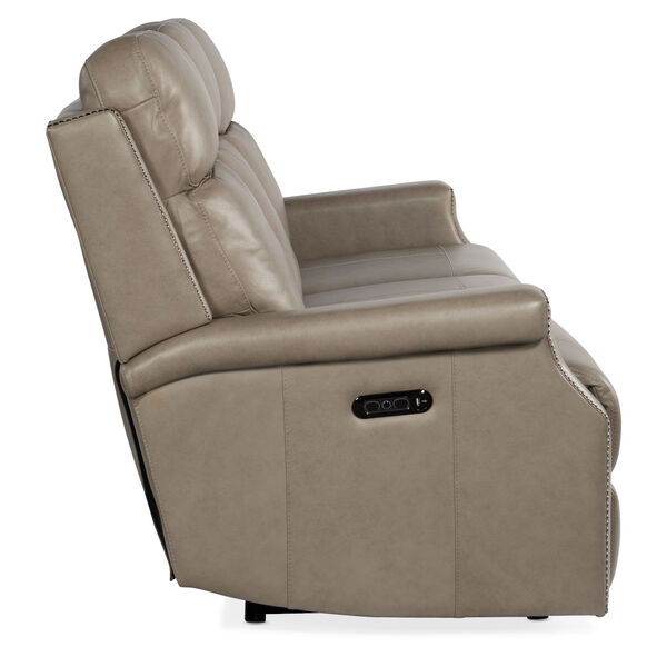 Vaughn Gray Zero Gravity Sofa with Power Headrest