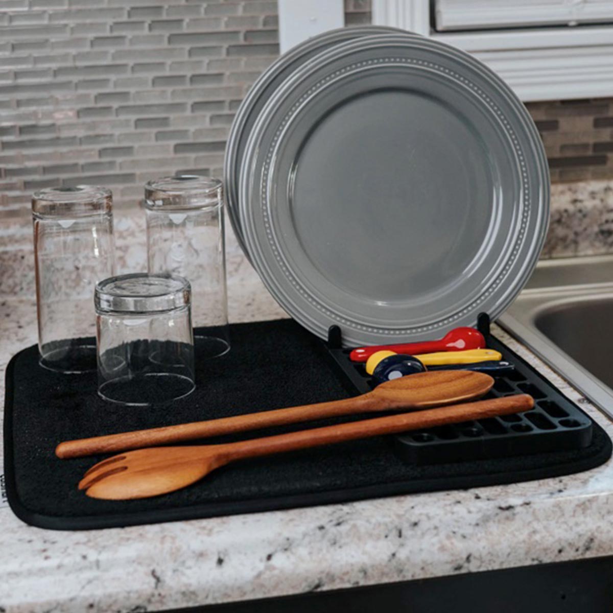 Cuisinart Dish Drying Mat With Rack For Kitchen Counter