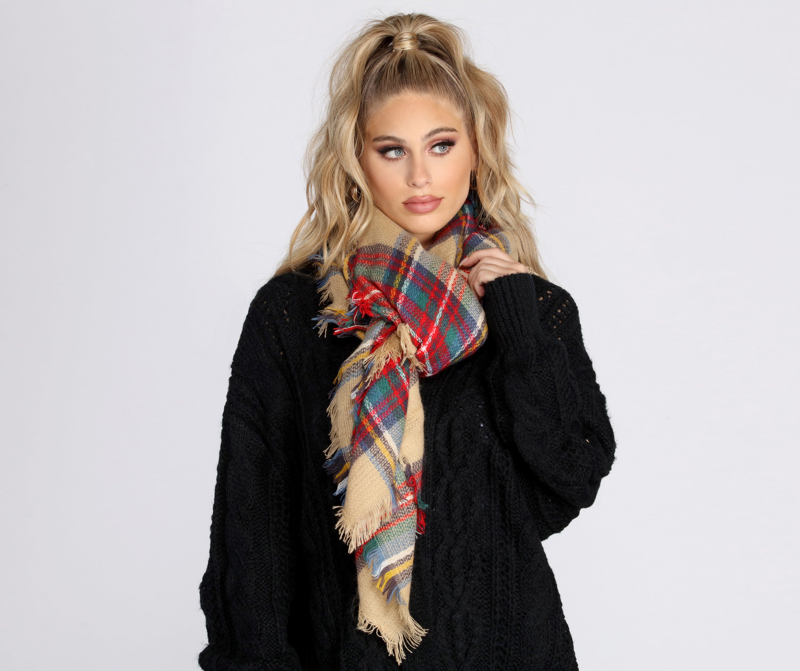 Plaid For Always And Forever Blanket Scarf