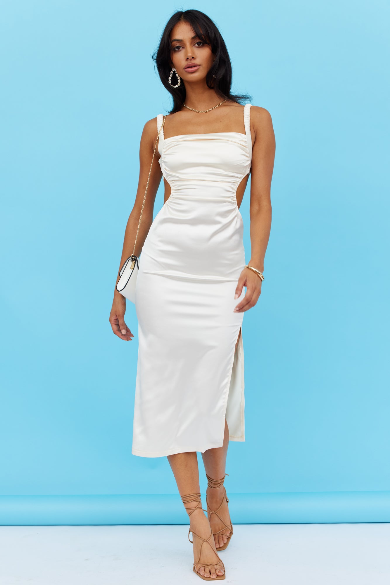 Palm Springs Midi Dress Cream