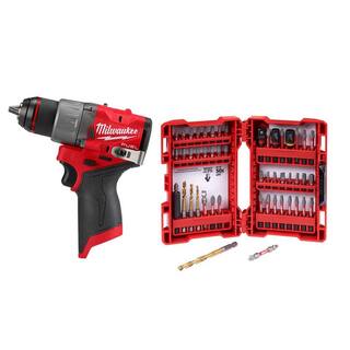 MW M12 FUEL 12-Volt Lithium-Ion Brushless Cordless Drill Driver (Tool-Only) with SHOCKWAVE Screw Driver Bit Set (50-Piece) 3403-20-48-32-4024