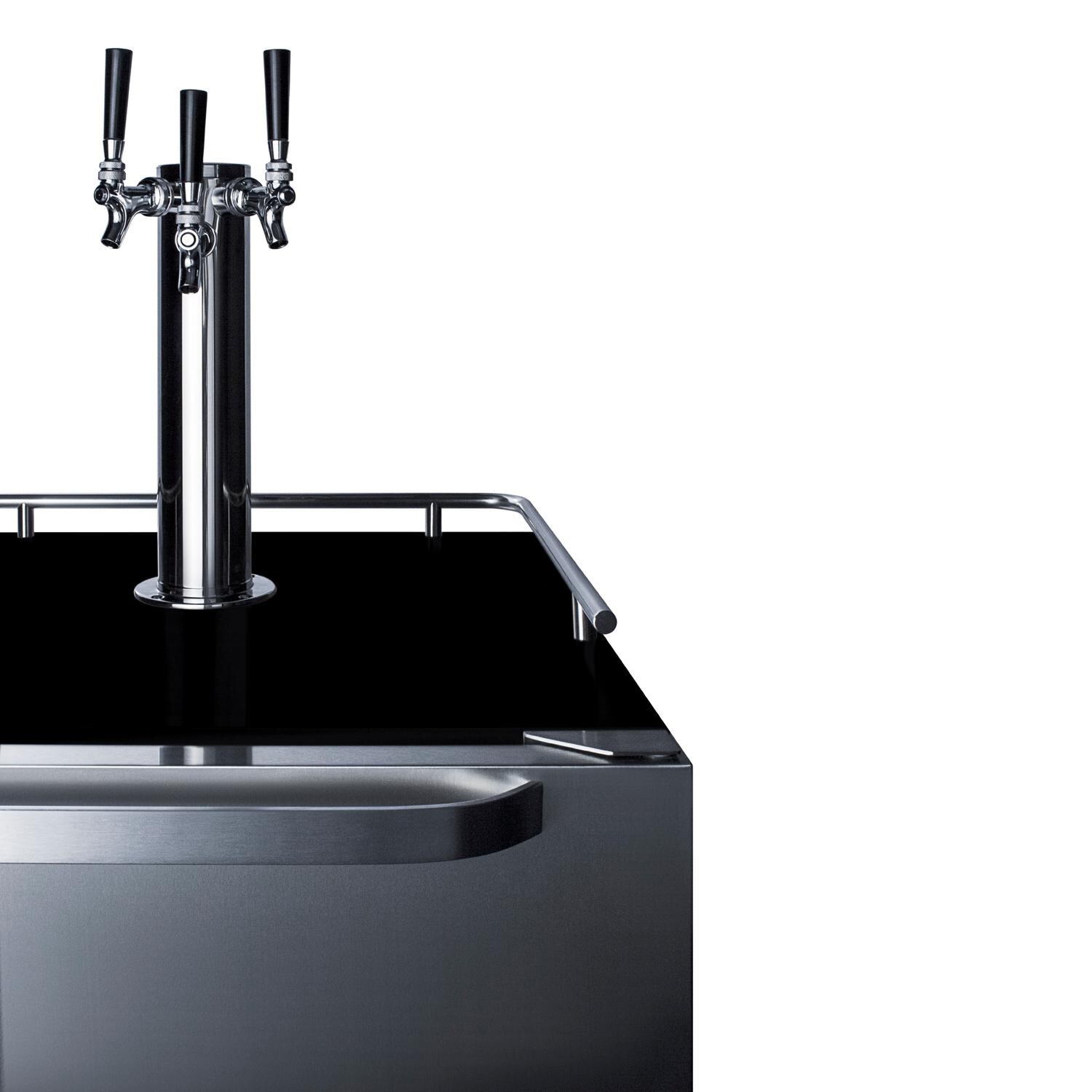 Summit Commercial Outdoor Rated Triple Tap Beer Dispenser / Kegerator