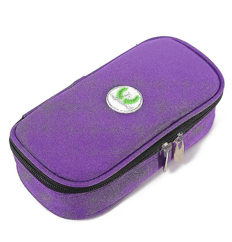 Insulin Cooler Travel Bag - Medication Diabetic Insulated Portable Cooler Diabetes Cooler Bag (purple)