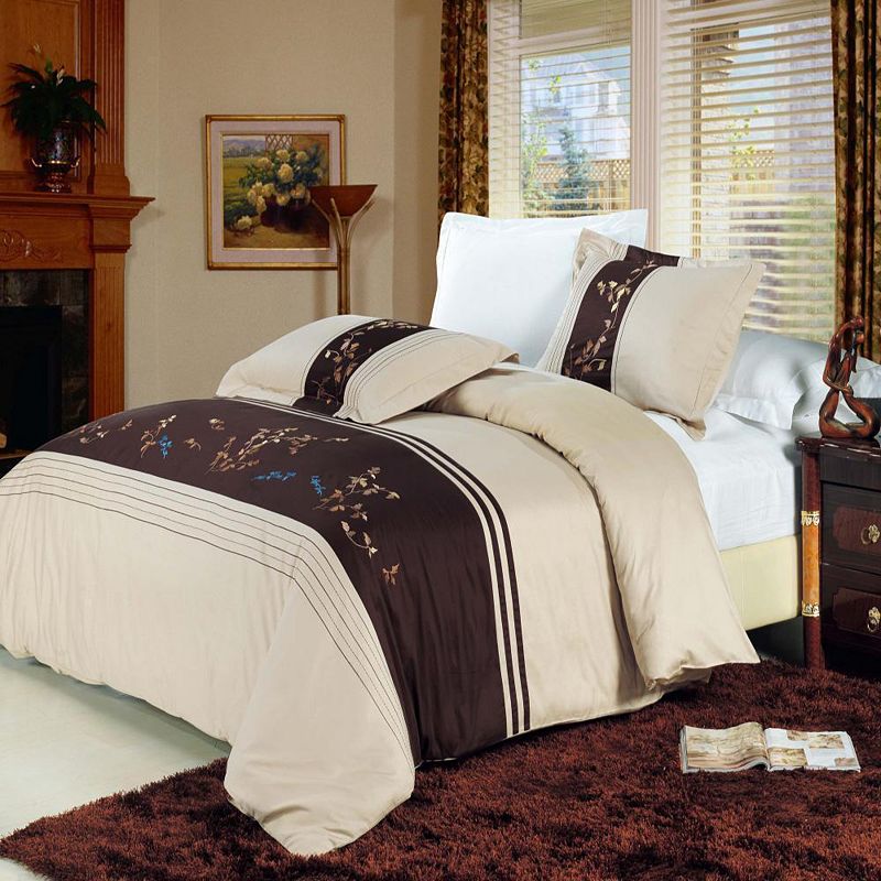 Celeste 3-PC Embroidered Duvet Cover Set - 100% Cotton