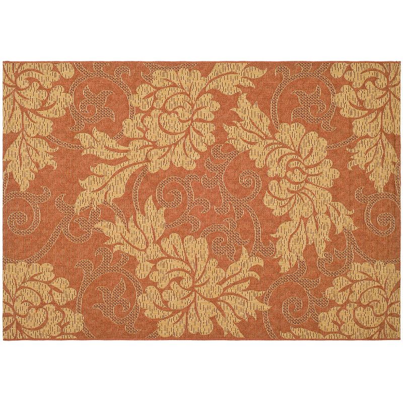 Safavieh Courtyard Scroll Leaf Indoor Outdoor Rug