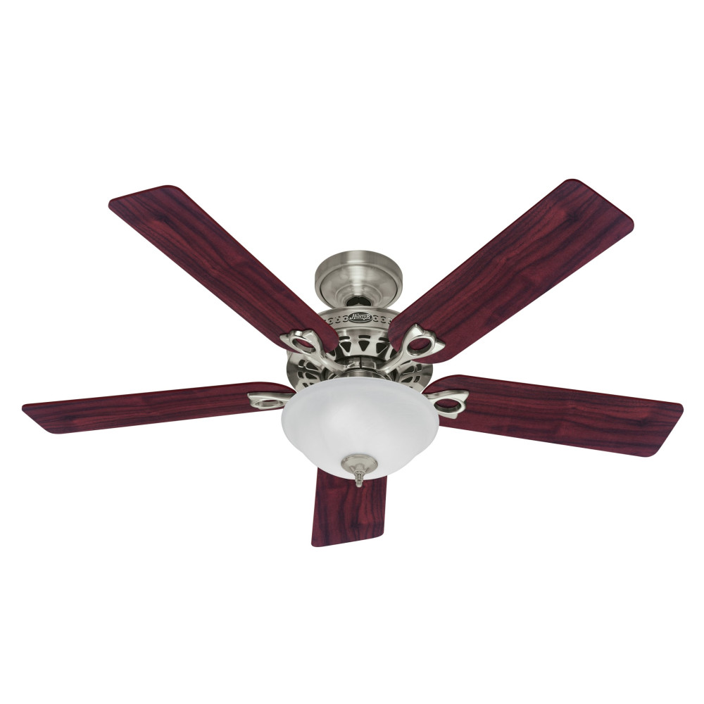 Hunter Astoria Ceiling Fan 52 Brushed Nickel Cherry/Maple ;