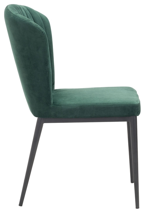 ZUO Tolivere Velvet Dining Side Chair in Green (Set of 2)   Midcentury   Dining Chairs   by Zuo Modern Contemporary  Houzz