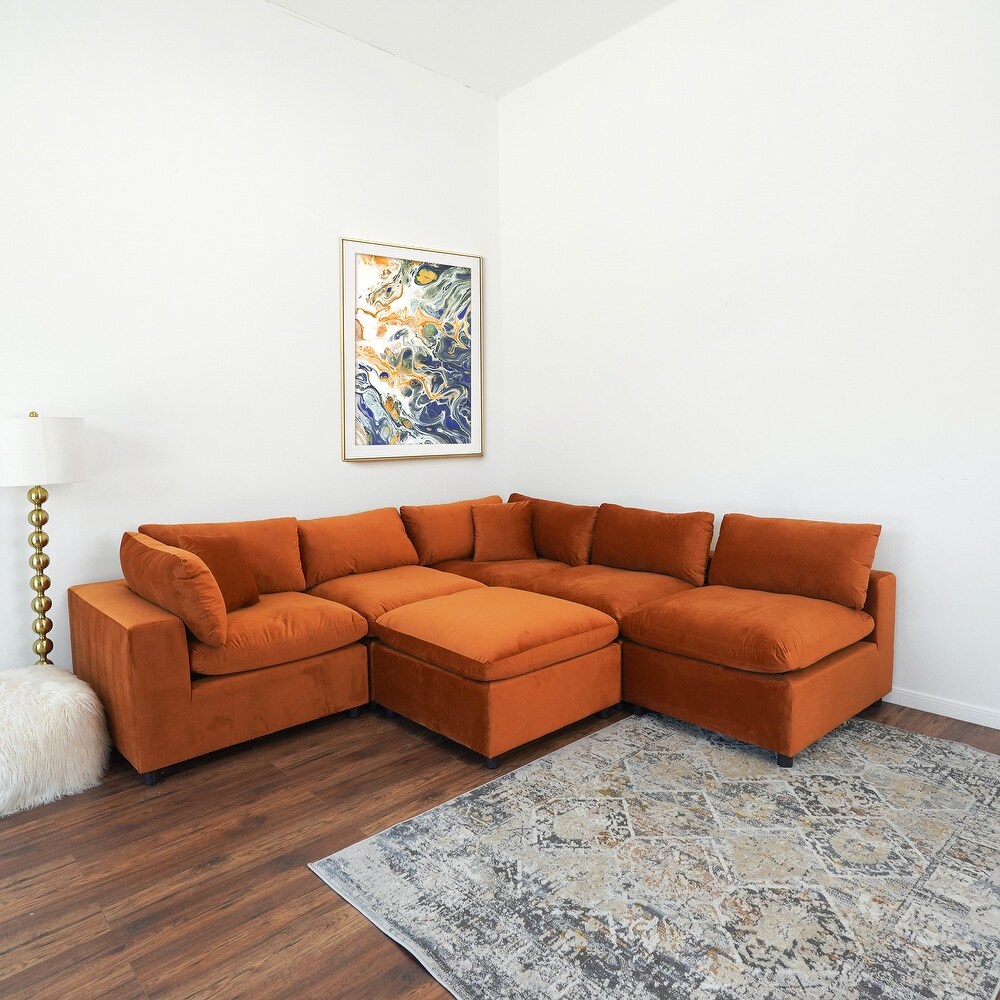 Yannie Mid Century Modern Modular Sectional Sofa