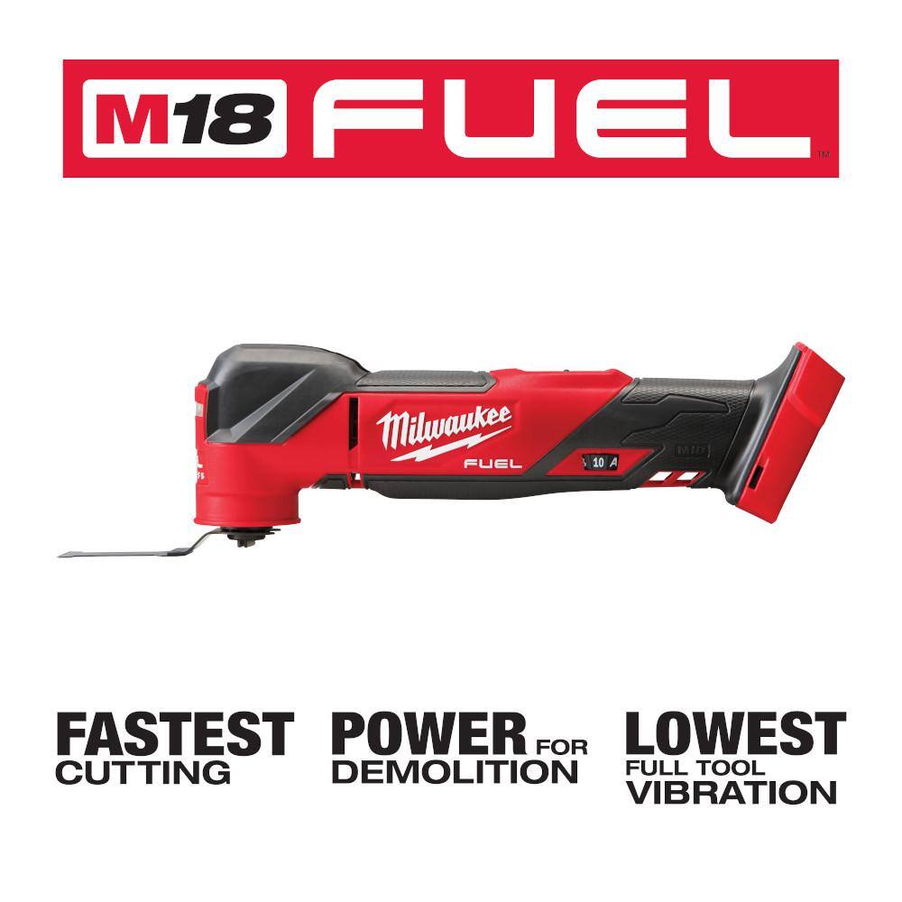 MW M18 FUEL 18-Volt Lithium-Ion Brushless Cordless Gen II 15-Gauge Angled Nailer with FUEL Brushless Multi-Tool 2839-20-2836-20