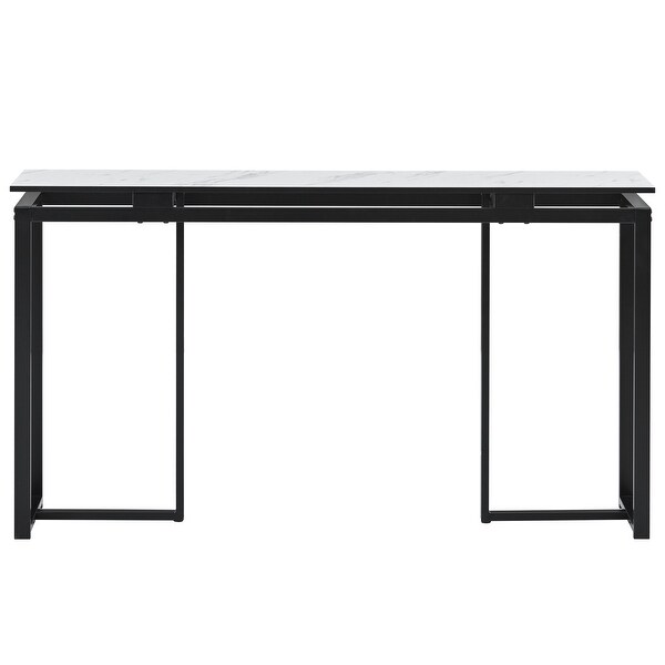 63'' Modern Console Table， Extra Long Entryway Table with Metal Frame for Entryway， Hallway， Living Room， Foyer， Corridor