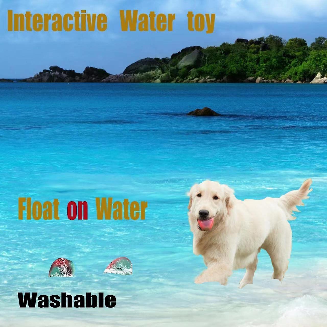 2 Pack Dog Squeak Interactive Latex Toys For Small Medium Large Breeds，funny Floating Pet Toys For Water Or Pool/beach，soft Dog Ball Toys， Treat Dispe