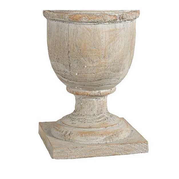 Whitewashed Finial Decorative Figurine