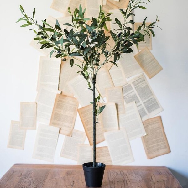 RusticReach Artificial Olive Tree