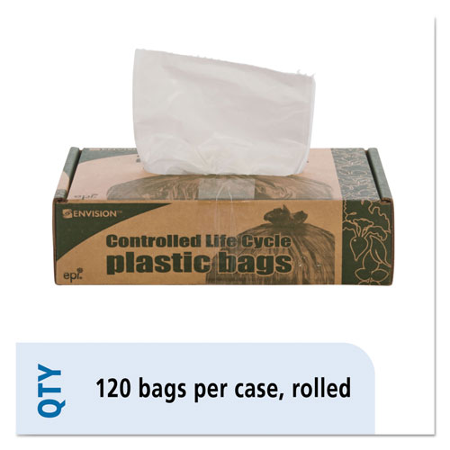 Stout Controlled Life-Cycle Plastic Trash Bags | 13 gal， 0.7 mil， 24