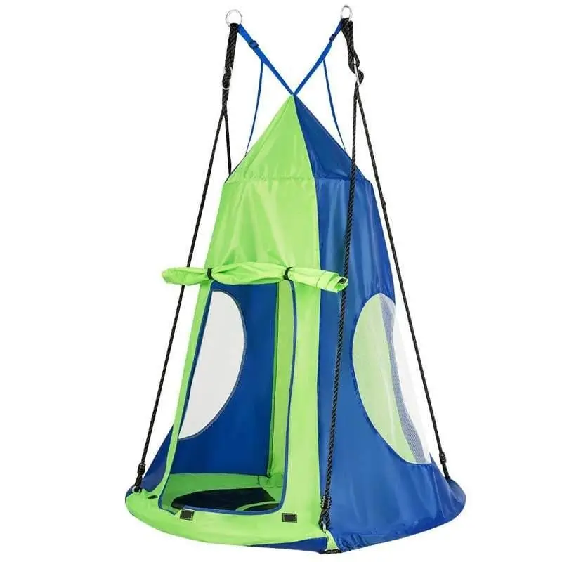 40'' Kids Hanging Tent Swing Saucer Chair Swing Tent Set