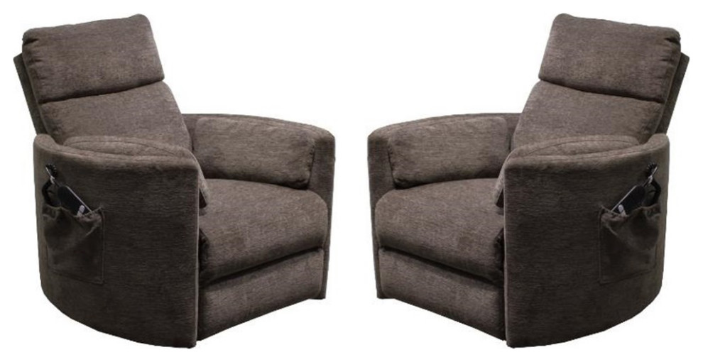 Home Square Fabric Lift Recliner in Brown  ampKrypton   Set of 2   Transitional   Recliner Chairs   by Homesquare  Houzz