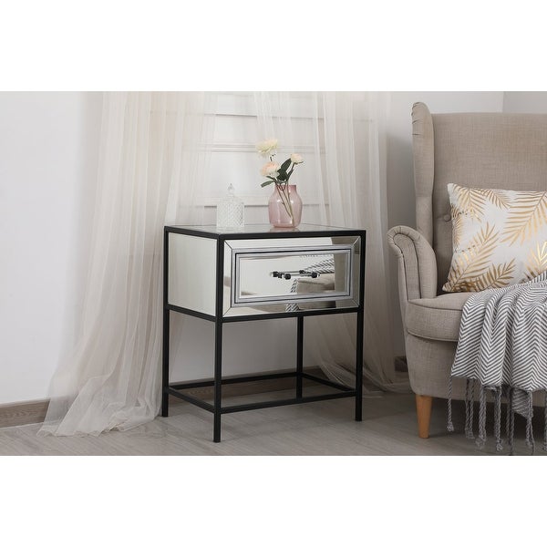 Modern Mirrored End Table