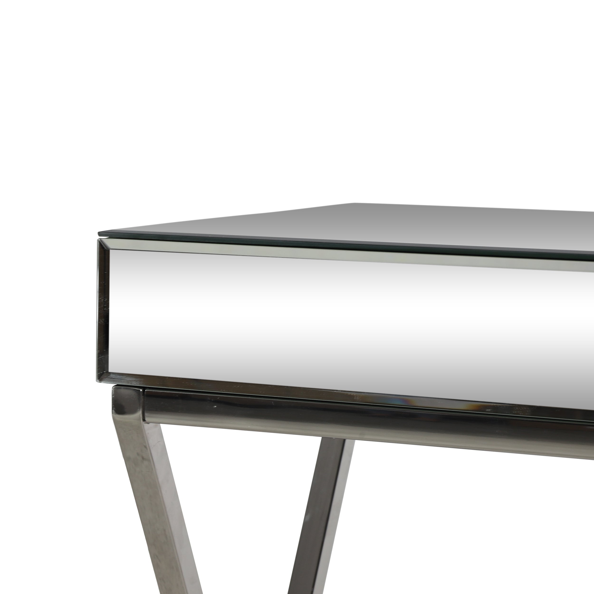 Modesta Modern Glam Console Table with Mirror Tabletop